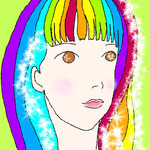 1543「虹色に光る女の子」作者：ハヤシダ　ヨウコ