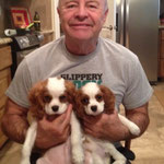 New Daddy "Danny" with his two new fur kids "Dallas" and "Jennie" (Esme)