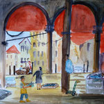 Venedig, in der Pescheria, Aquarell (2023)