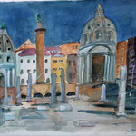 Rom, Forum Romanum, Aquarell (2025)
