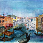 Venedig, Rialtobrücke IV, Aquarell (2016)