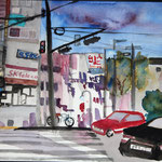 Seoul, Streetscene, Aquarell (2012)