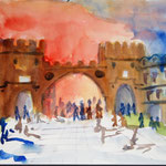 München, Karlstor,II Aquarell (2018)