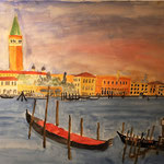 Venedig, Blick zum Markusplatz, Aquarell (2021)