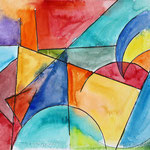 Versuch über colore e disegno, Aquarell, 2021
