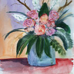 Strauß in blauer Vase (2022)