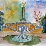 München, Friedensgel II, Aquarell (verk. an P.K.) (2018)
