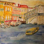 Venedig, Rialtobrücke II, Aquarell (2016)
