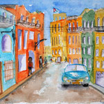 Havanna, Street scene I, Aquarell (2019)
