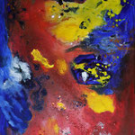 Birth of stars (2020) Acryl Schüttlasur