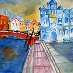 Venedig, Campo San Giovanni e Paolo, Aquarell (2017)