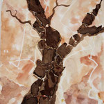 Baum (2013) (Acryl und Rindenstücke) (Privatbesitz)