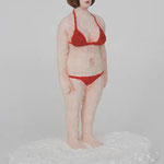 Red bikini　　plaster, acrylic　h. 23.0 × w. 19.0 × d. 14.0 cm