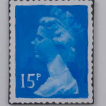 Martin Decimal (15pence)　　acrylic on canvas　27.3 × 22.0 cm