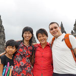 Mery with our old school friend Juita and her daughter, Prambanan