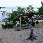 Unser Piratenlager auf der Insel Sebayur / Our pirate camp at Sebayur