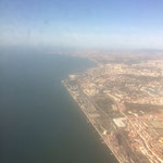 Anflug über Lissabon
