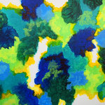 Blue paradise, Acrylic on canvas,  242×333mm