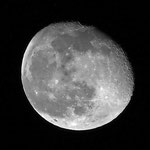 abnehmender Mond 1. März 2021- Freihandfoto