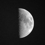 zunehmender Mond 15. August 2021 - Freihandfoto