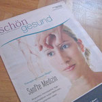 "SchönGesund" 14-tägige Gesundheitsbeilage der Berliner Zeitung | Titelseite |  Auftraggeber: mds Creative GmbH | Ausgabenbezogene gestalterische Mitarbeit