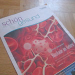 "SchönGesund" 14-tägige Gesundheitsbeilage der Berliner Zeitung | Titelseite |  Auftraggeber: mds Creative GmbH | Ausgabenbezogene gestalterische Mitarbeit