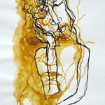 Suche nach Schlaf, 22,5 x 36,5 cm, Tusche auf Papier, 2013