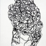 Gedankenwuchs, 13,5 x 19 cm, Tusche auf Papier, 2007