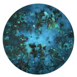 Planet IV, 2022, mixed media on wood and resin, diam. 70 cm