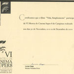 VI MOSTRA SUPER-8 CAMPINAS 2001