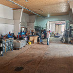 Blick aus dem Schweinestall durch Werk 2a in Werk 1