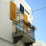 Caratteristico balconcino a Stromboli