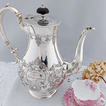 Antike Versilberte Kaffeekanne 1911
