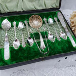 Antikes Versilbertes Besteck Set