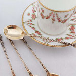800 Silber Demitasse Kaffeelöffel um 1880