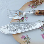 Antikes Fischvorlegebesteck aus England