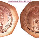 Ecu Louis XIII sur plaque de cuivre