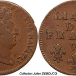 Liard de Lille 1715 Louis XIV
