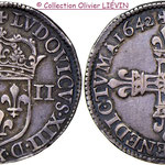 Quart écu Louis XIII 1642 X (Amiens)
