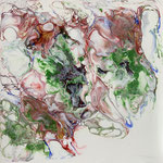 Ohne Titel, Acryl, Resin,Pouring auf MDF-Platte 25 x 25 x 3 cm