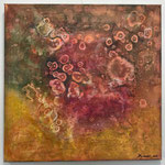 "Die Entstehung" -  Acryl, 70 x 70 x 2 cm