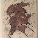 "Fische"  -   Acryl, Strukturmasse, 50 x 40 x 2 cm