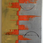Ohne Titel, Acryl, Spachteltechnik, 70 x 50 x 2 cm