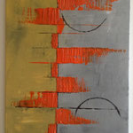 Ohne Titel, Acryl, Spachteltechnik, 70 x 50 x 2 cm