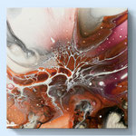 Untersetzer, Acryl, Resin, Pouring auf MDF-Platte, 11 x 11 cm