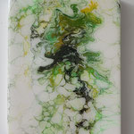 Ohne Titel, Acryl, Resin, Pouring auf MDF-Platte, 24 x 18 x 3 cm