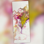Ohne Titel, Acryl, Resin, Pouring auf Holz, 20 x 50 x 4 cm