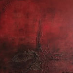 "Rätsel" -  Acryl, Strukturmasse, 70 x 70 x 2 cm 