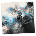 Yin Yang,  Acryl, Resin, Pouring, 50 x 50 cm zzgl. Rahmen