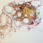Ohne Titel, Acryl, Resin, Pouring auf MDF-Platte, 25 x 25 x 3 cm